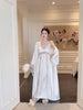 Women Long Twinset Robe Set Sexy Lace Trim Wedding Bathrobe Kimono Gown Sleepwear Elegant Ice Silk Nightgown Loungewear Homewear