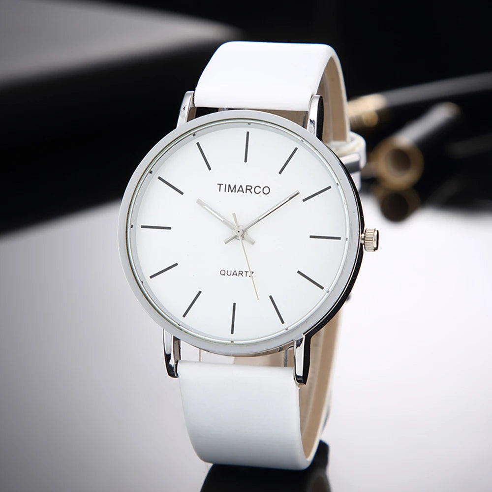 Luxury Women Watches 2025 New Stylish Silver Minimalist Business Ladies Quartz Watch Breathable Leather Steel Clock Reloj Mujer