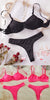 Ladies Smooth Comfortable Thin Underwear Women Sexy Nightwear Inner Solid Color Sleep Underwear Bra Set