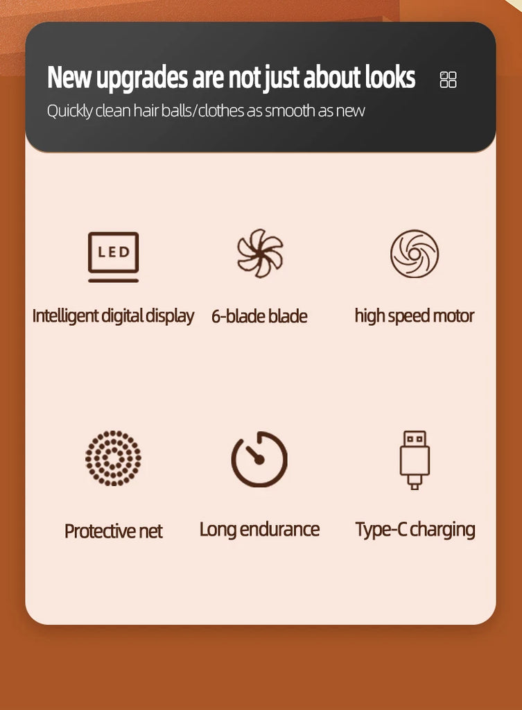 Lint Remover USB Charging Electric Pellet Machine Hair Ball Lint Trimmer Portable Electric Clothes Lint Machine High-speed Moto