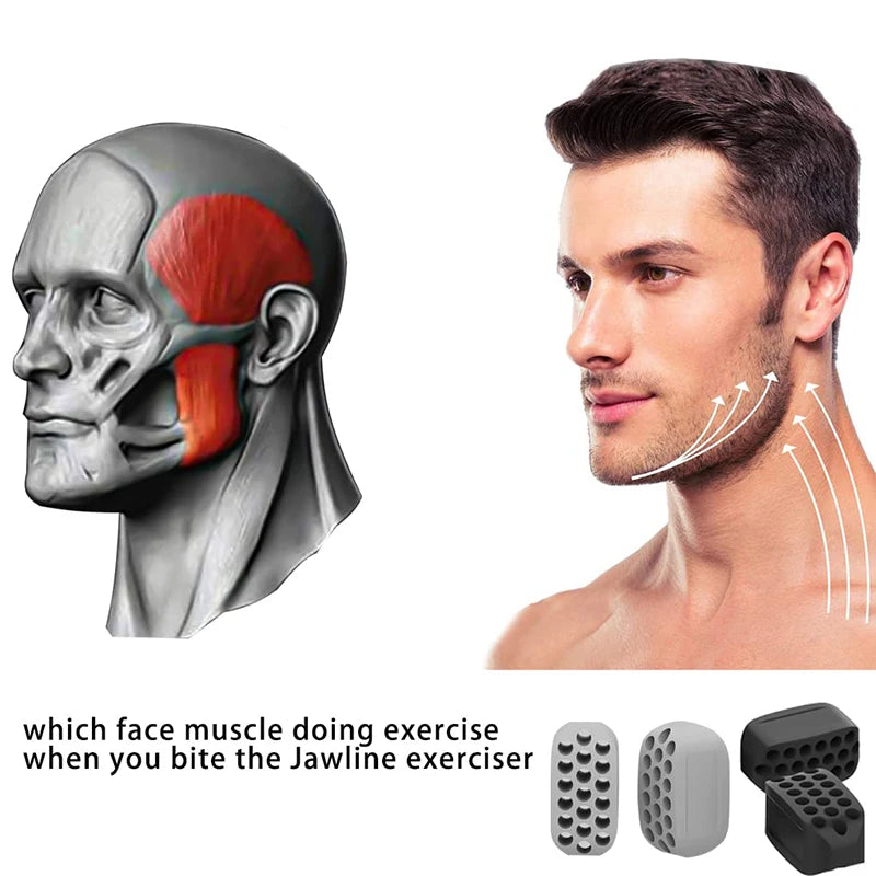 Jaw Face and Neck Exerciser Define Your Jawline Slim and Tone Your Face Look Younger and Healthier Helps Reduce Stress