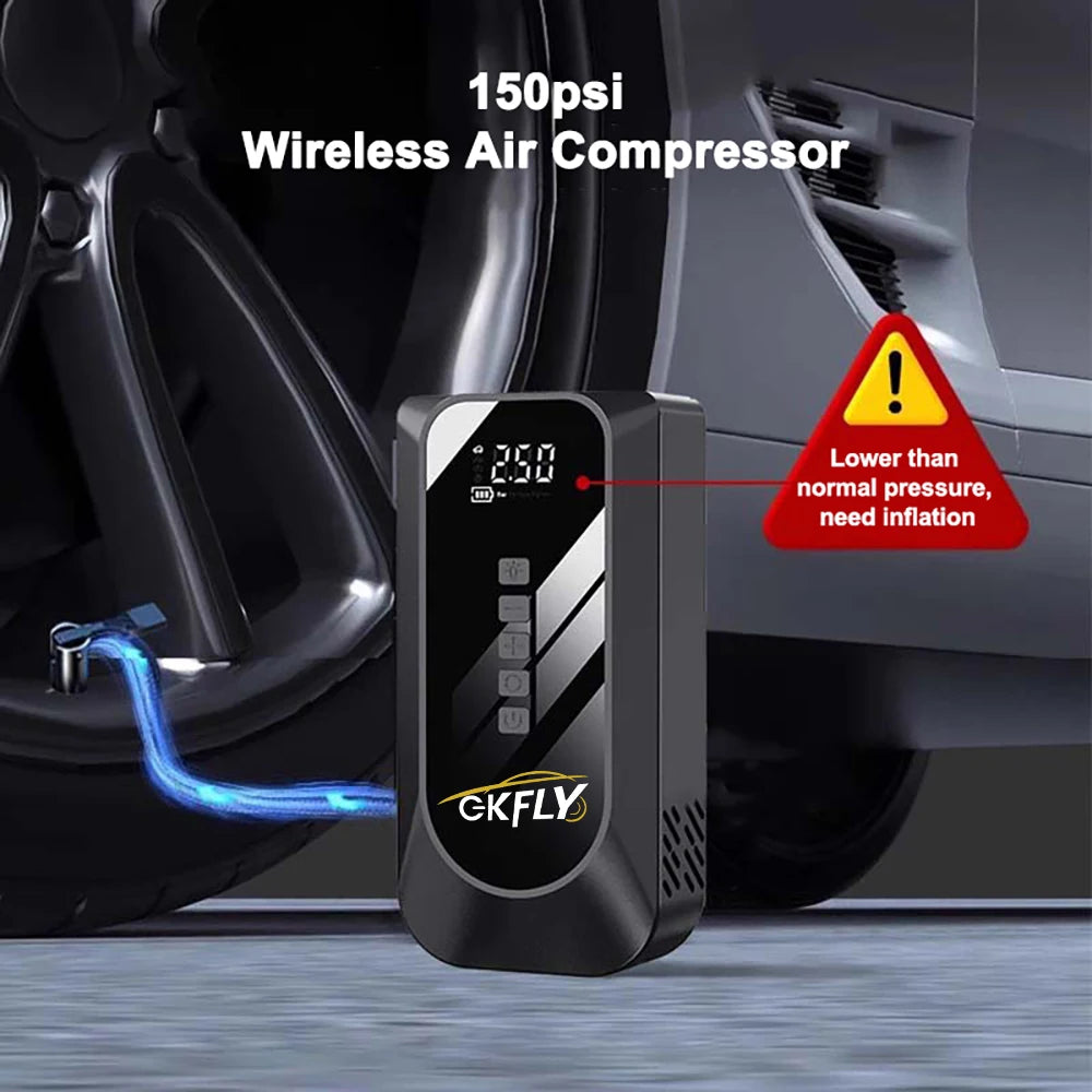 2000A Car Jump Starter Air Pump Multi-Function 4 In 1 Air Compressor Power Bank Car Battery Starter Starting Auto Tyre Inflator