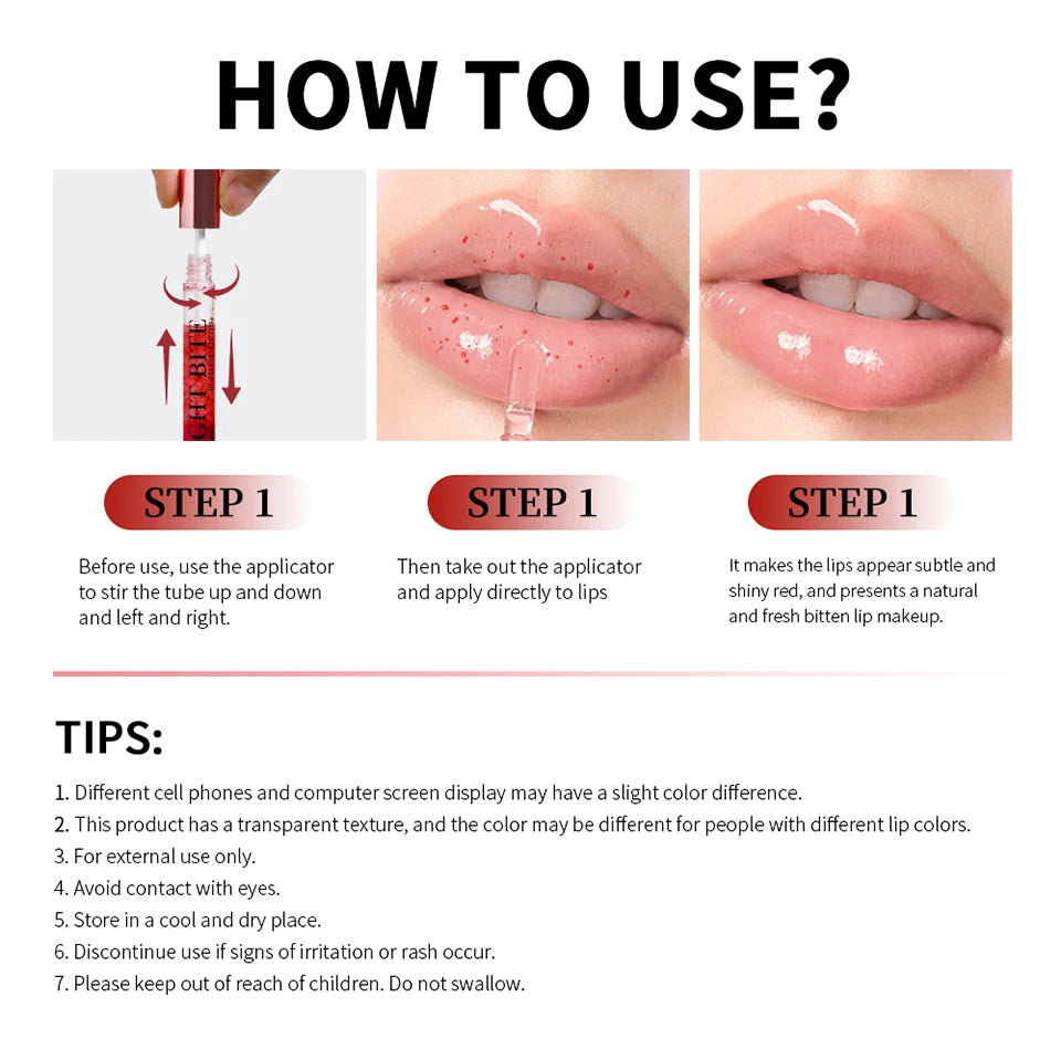 Pink Lip Gloss Transparent Lip Oil Moisturizing Reducing Lip Lines Nourishes Lips Waterproof Long-lasting Liquid Lips Cosmetics