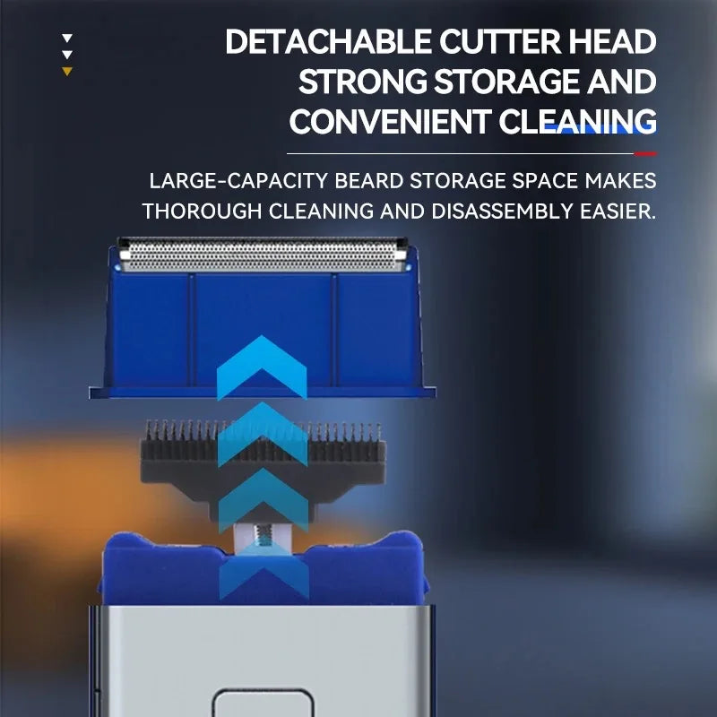 Kemei Electric Mini Reciprocating Razor Men Mobile Portable Electric Cordless Shaver Rechargeable Single Blade Shaving Machine