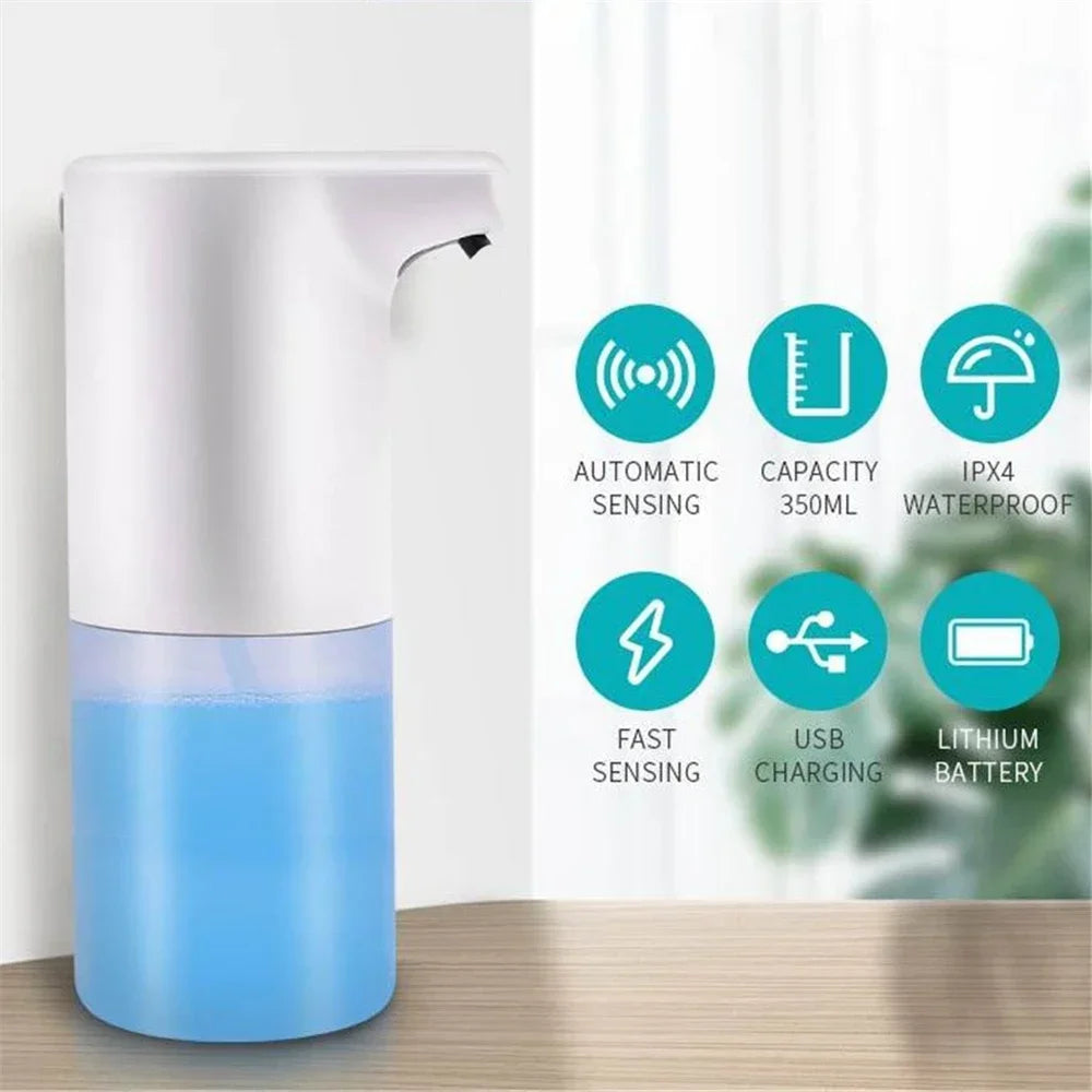 Automatic Sensor Foam Dispenser Touchless Type-C Charging Capacity Smart Liquid Soap Dispenser Infrared Sensor Soap Dispenser