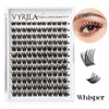 Individual Lashes Cluster C Curl Mix Lash Clusters 3D Wispy DIY Eyelash Extension 0.1mm Super Thin Band Resuable Natural Lashes