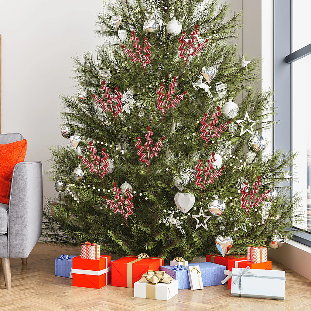 Christmas Decorations Christmas Wool Bell Cuttings Wool Cuttings 35cm Red and White C Bell Can Ring