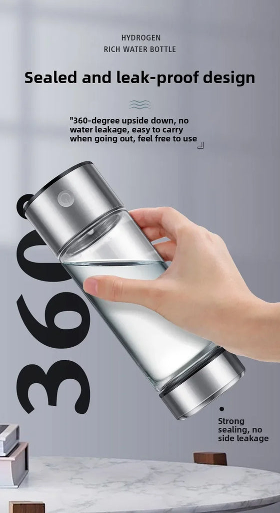 Portable Electric Hydrogen Generator Water Cup Filter Ionizer Maker Hydrogen-Rich Water Cup Anti-Aging Hydrogen Water Bottle