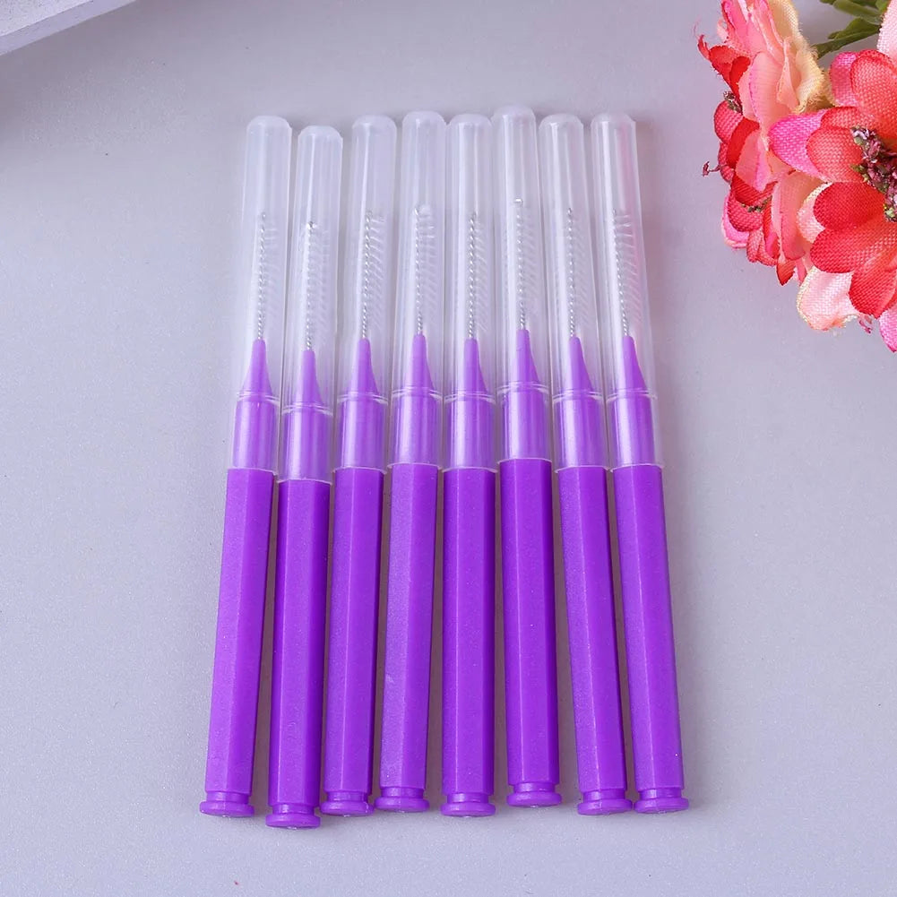 8-40PCS Interdental Brushes Dental Floss Toothpick Orthodontic Braces Brush Tooth Cleaning Tool Teeth Oral Care