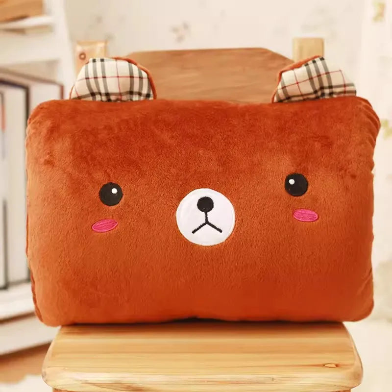 Lovely Gray Cat Kitten Panda Frog Strawberry Pig Cute Animal Soft Stuffed Plush Toy Hand Warm Girl Boy Birthday Christmas Gift