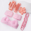 9PCS beauty face brush and hair clip set, perfect for skin care, daily care, travel and wedding gifts.