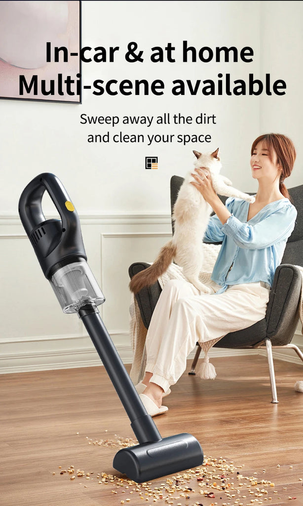 Wireless Handheld Vacuum Cleaner Cordless Handheld Chargeable Auto Vacuum for Home & Car & Pet Mini Vacuum Cleaner 50000Pa