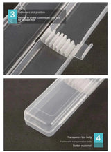 Laai beeld in Galery-kyker, Portable Makeup Brush Organizer Eyebrow Pencil Tableware Chopsticks Transparent With Cover Storage Box Kitchen Accessories