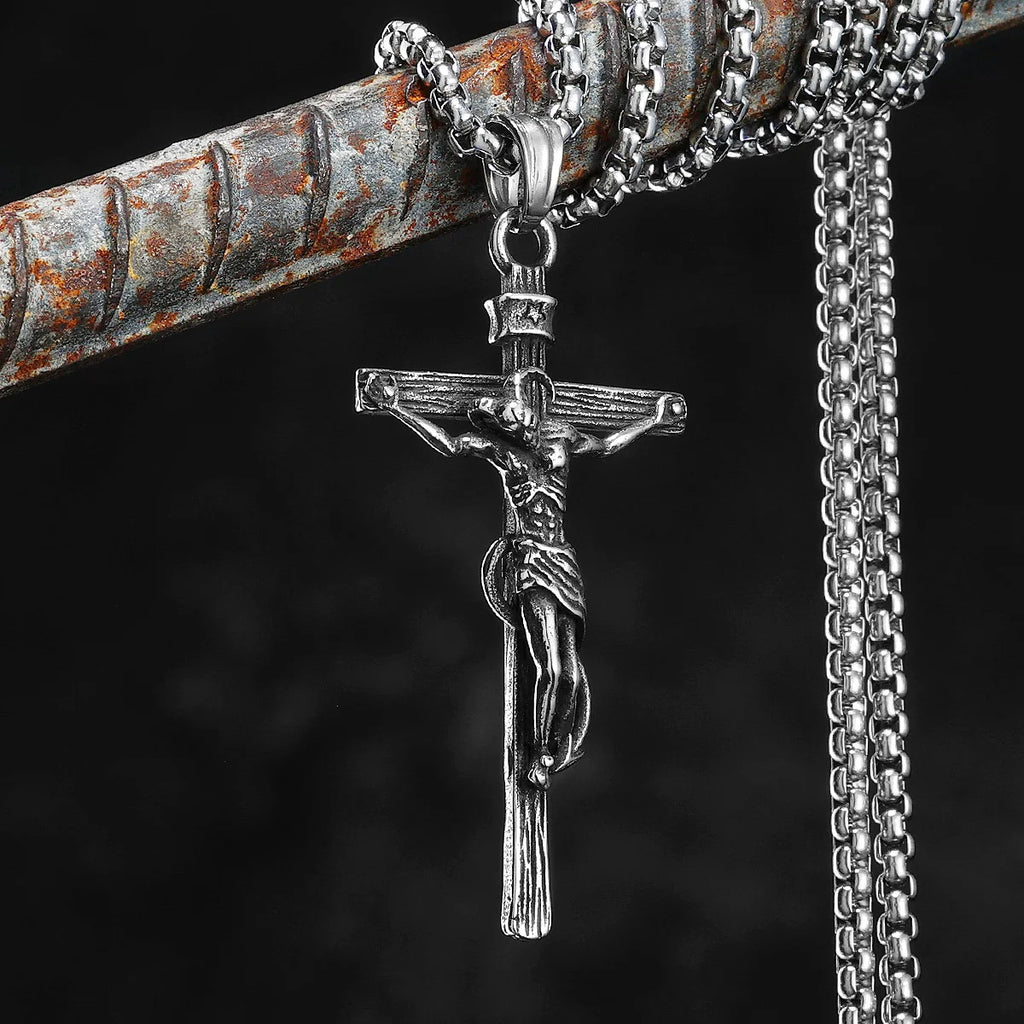 Retro Demon Satan Cross Stainless Steel Men Necklaces Pendant Chain Punk For Women Fashion Jewelry Gifts Wholesale Dropshiping
