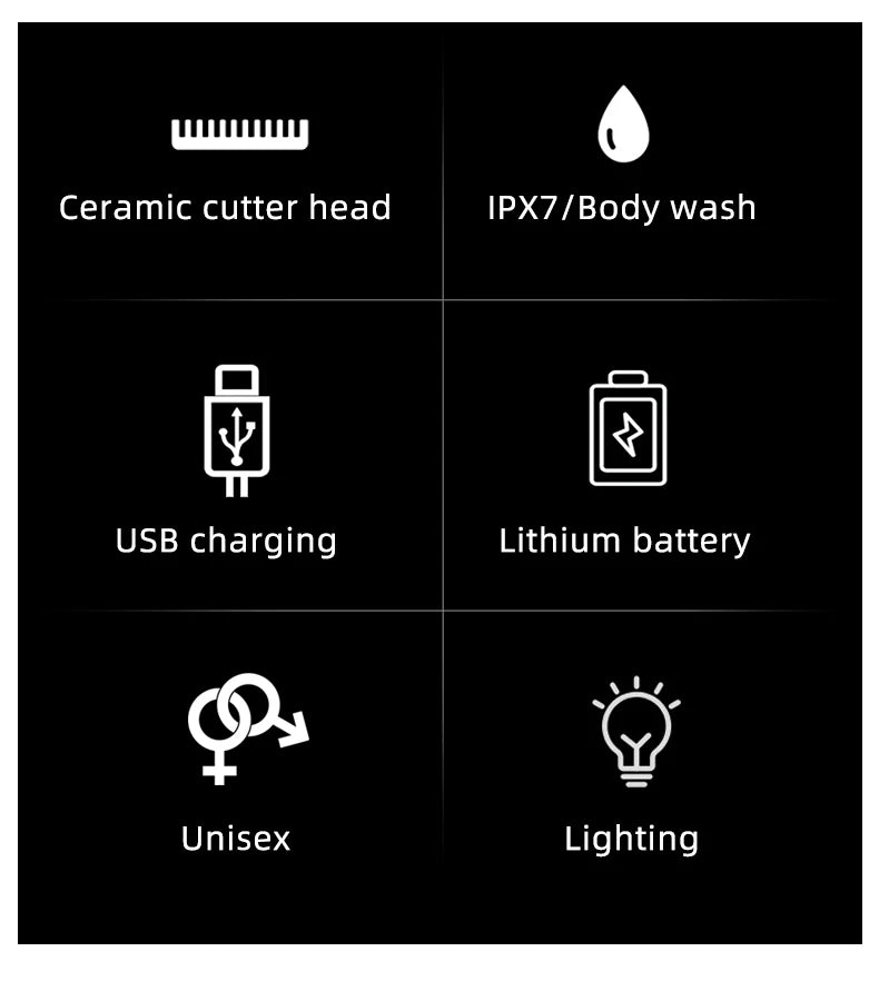 Kemei Groin Area Hair Trimmer Body Hair Hygiene Razor Ceramic Blade Waterproof Wet Dry Clippers Electric Shaving Machine KM-1838