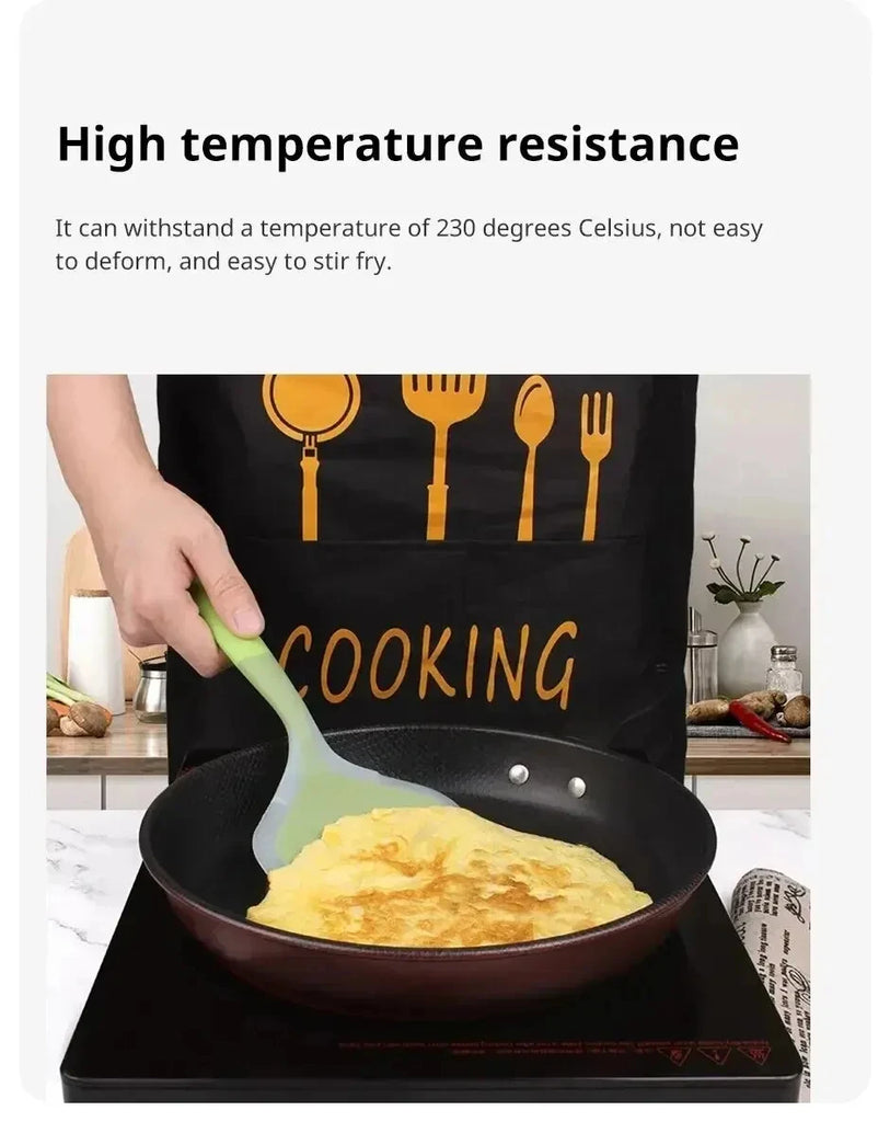 Random Color Pancake Spatula Silicone High Temperature Resistant Beef Meat Egg Kitchen Scraper Wide Pizza Cooking Tools Shovel