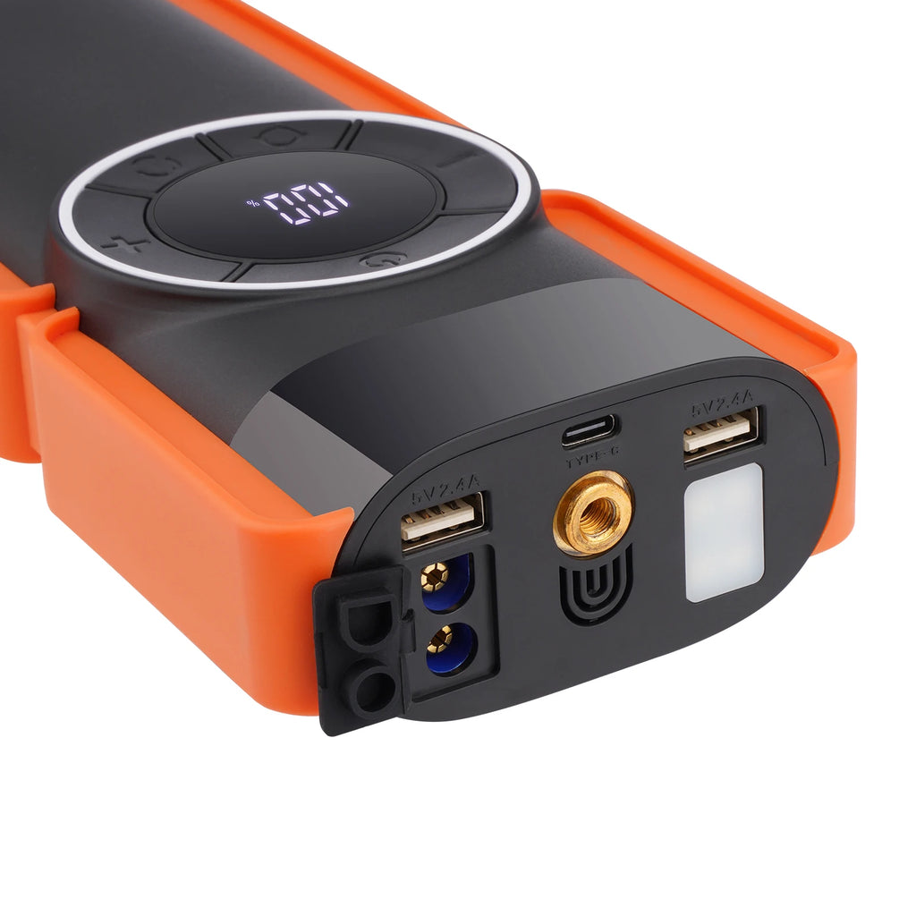 2000A Car Jump Starter Air Pump Multi-Function 4 In 1 Air Compressor Power Bank Car Battery Starter Starting Auto Tyre Inflator