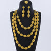 24k gold necklace and earrings rings set for women luxury jewelry nigeria bridal  Wedding party jewellery set accessories