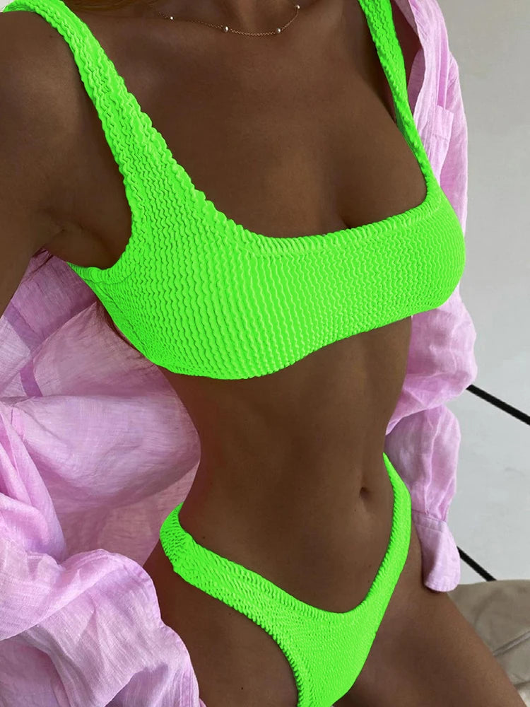 Sexy Bikini 2025 Swimsuit Women Swimwear Push Up Bikini Set Thong Brazilian Bathing Suit Beach Wear Biquini Bather Female