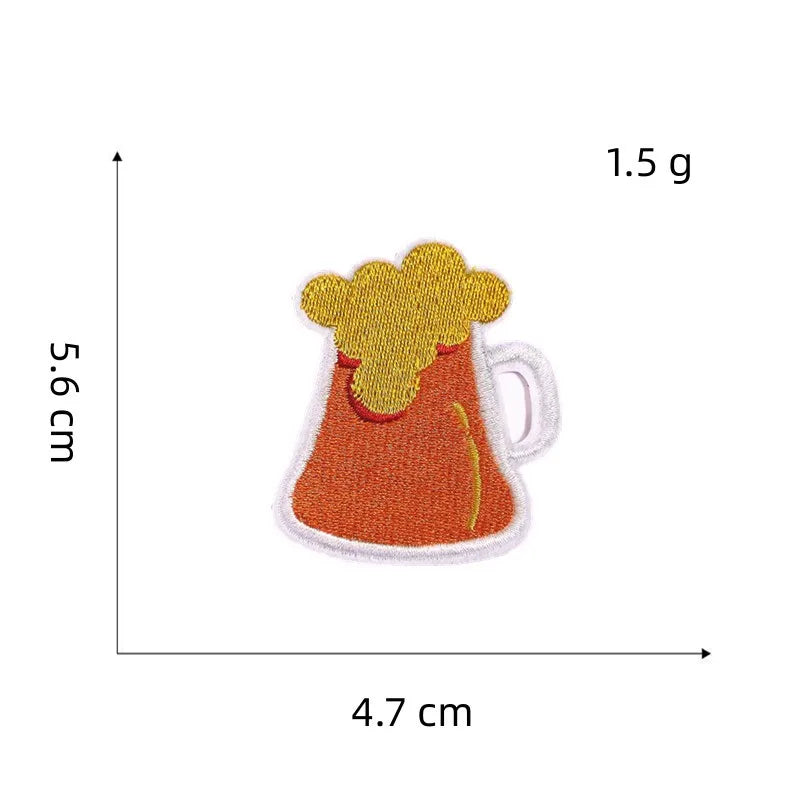 1 piece Embroidered Thanksgiving Day Patches Iron On Autumn Patch DIY Pumpkin Corn Chicken Turkey Beer Cartoon Applique Badge