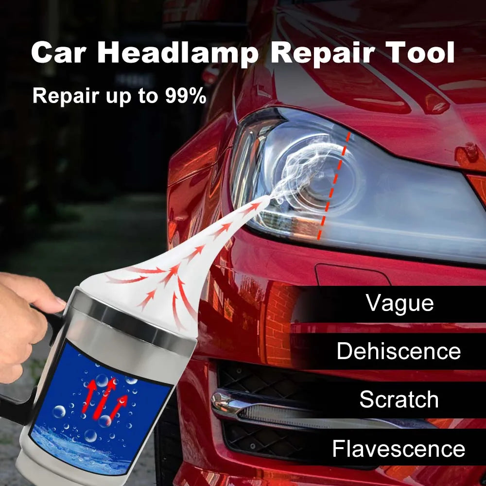 Top 800g Car Headlight Chemical Polishing Kit Liquid Polymer Headlights Refurbishment Scratch Repair Headlights Restoration Kit