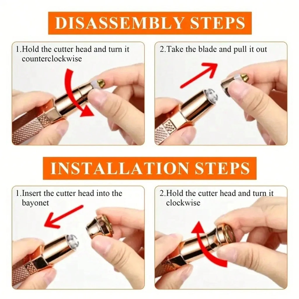 Portable Lipstick Shaped Electric Hair Remover For Women Painless And Effective Facial Hair Removal Home Razor Shaver Tool