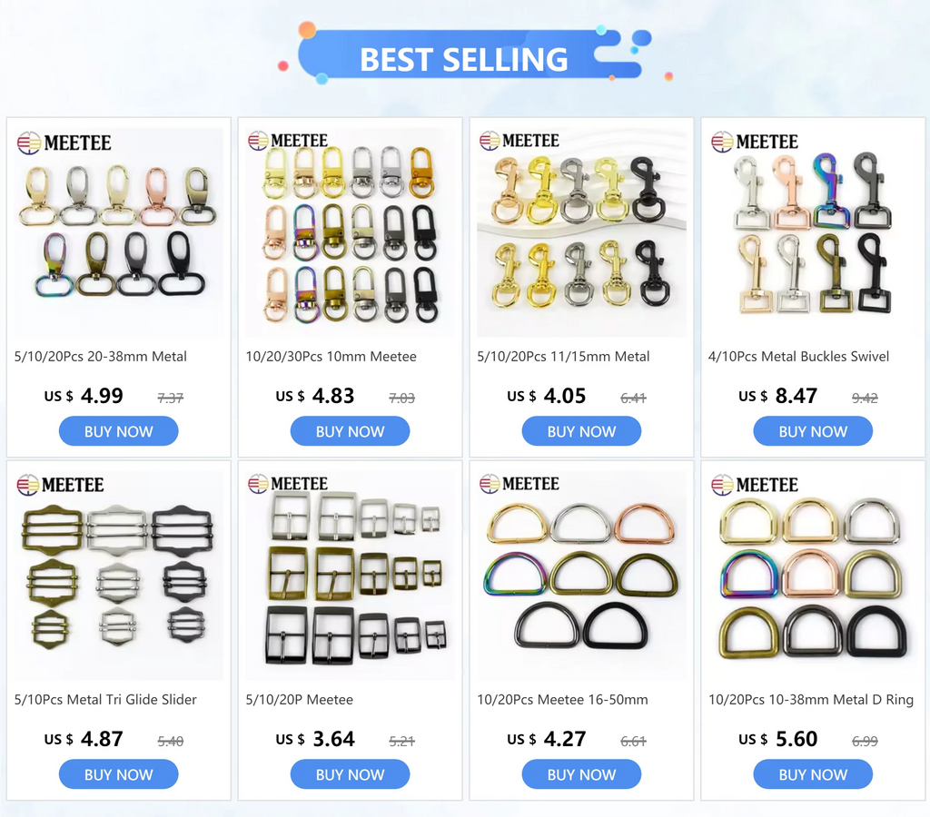 2/4/10Pcs Meetee 25/32/38mm Metal Buckles Bag Strap Snap Trigger Hook Dog Collar Clasp Carabiner Buckle DIY Hardware Accessories
