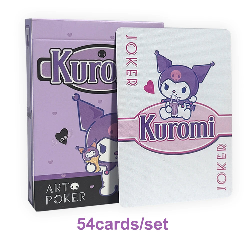 Sanrio Playing Cards Kuromi Poker Cards Anime Cartoon Paper Deck of Cards for Games Parties Collection and Gifts