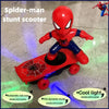 New The Avengers Spiderman Automatic Flip Rotation Skateboard Acousto-optic Car Electric Music Stunt Scooters Toy Christmas Gift