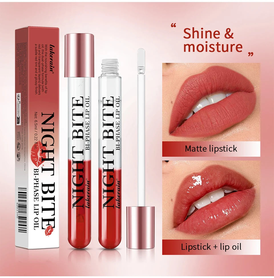Pink Lip Gloss Transparent Lip Oil Moisturizing Reducing Lip Lines Nourishes Lips Waterproof Long-lasting Liquid Lips Cosmetics