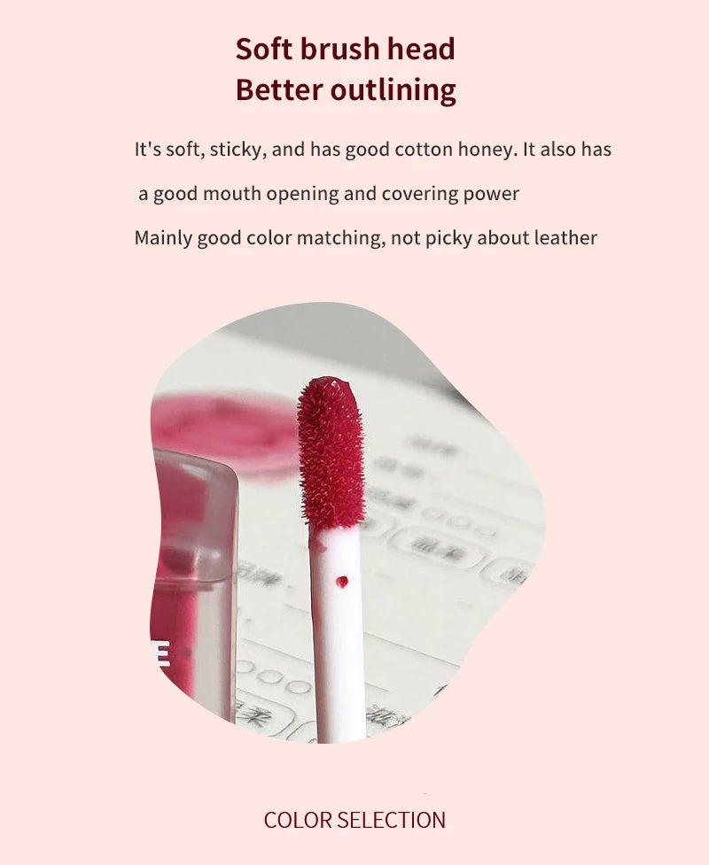 HERORANGE Light Glass-Like Lip Lacquer - Mirror Shine, Hydrating Formula; Smudge-Proof, Long-Wear, and Skin-Brightening