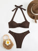Sexy Women's Swimsuit 2025 Summer Bikini Two-piece Swimwear for Woman Beachwear Halter Bikinis Sets Swimming Beach Bathing Suits
