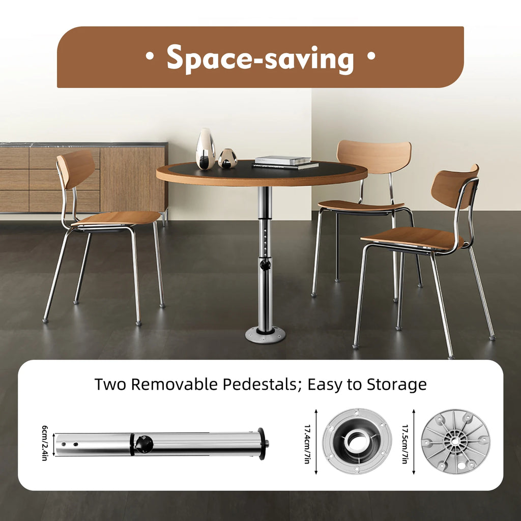 Adjustable Table Leg Rv Table Base Stand Motorhome Aluminum Table Stand 56-72cm For Workrooms, Kitchens Or Cabs, Etc
