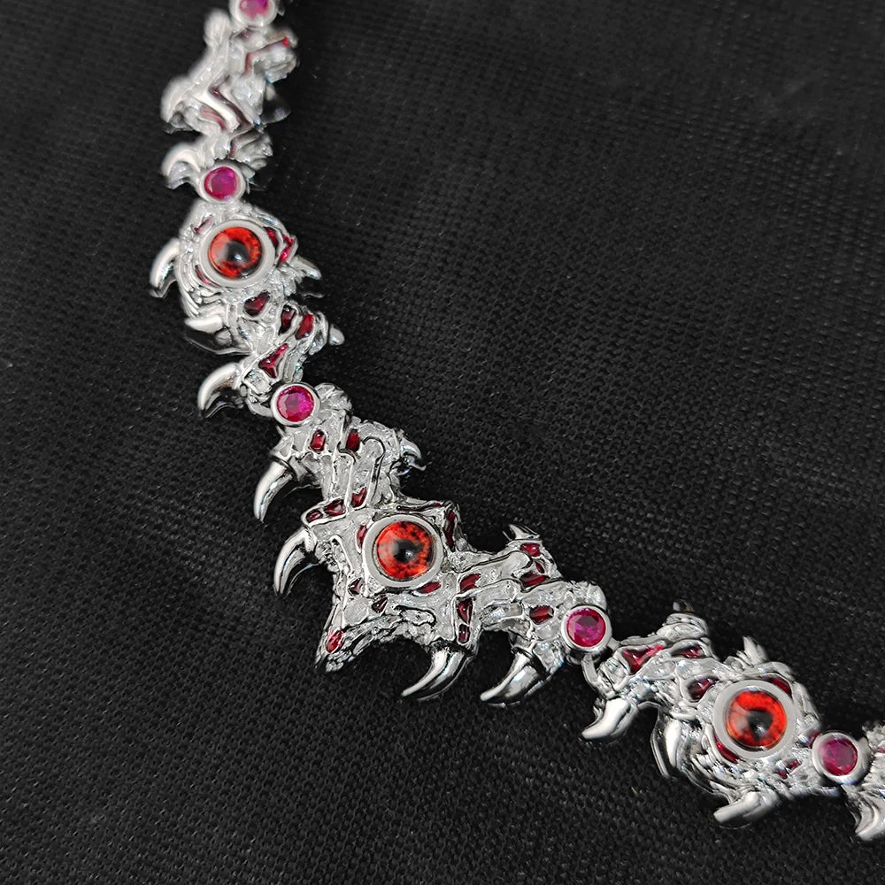 Hip Hop Jewelry New Fashion Jewelry Evil Eye Necklace Luxury Red CZ High Quality Men Women Eye Necklace Drop shipping  ﻿