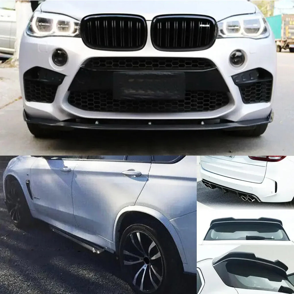 For BMW X5M F85 Body Kits Front Lip Rear Spoiler Side Skirts Carbon Look 2014-2018
