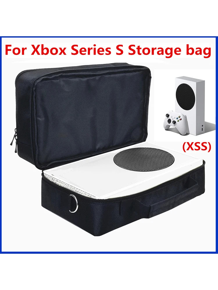 For Xbox Series X/S Console Carrying Case Anti-Scratch Handbag Shoulder Bag Protective Travel Bag for Console Controllers Cables