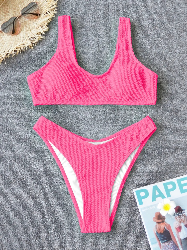 Sexy Bikini 2025 Swimsuit Women Swimwear Push Up Bikini Set Thong Brazilian Bathing Suit Beach Wear Biquini Bather Female