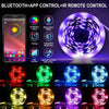 Smart RGB 5050 LED Wall Strip Lights Bluetooth Music Sync APP Remote Flexible Ribbon for TV Backlight Bedroom Home Party Decor