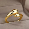 A Single Women's Ring, Simple Water Drop Open Ring, Suitable for Daily Wear and Vacation Wear