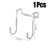 304 Stainless Steel Hook Free Punching Double S-Shape Hook Kitchen Bathroom Cabinet Door Silvery Type Coat Towel Storage Hanger