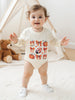 Infant Unisex Hoodies Rompers Thanksgiving Outfits Turkey Print Long Sleeve Autumn Bodysuits Jumpsuits for Newborns