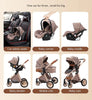 Luxurious Baby Stroller 3 in 1 Portable Travel Baby Carriage Folding Prams High Landscape Aluminum Frame Car for Newborn Baby