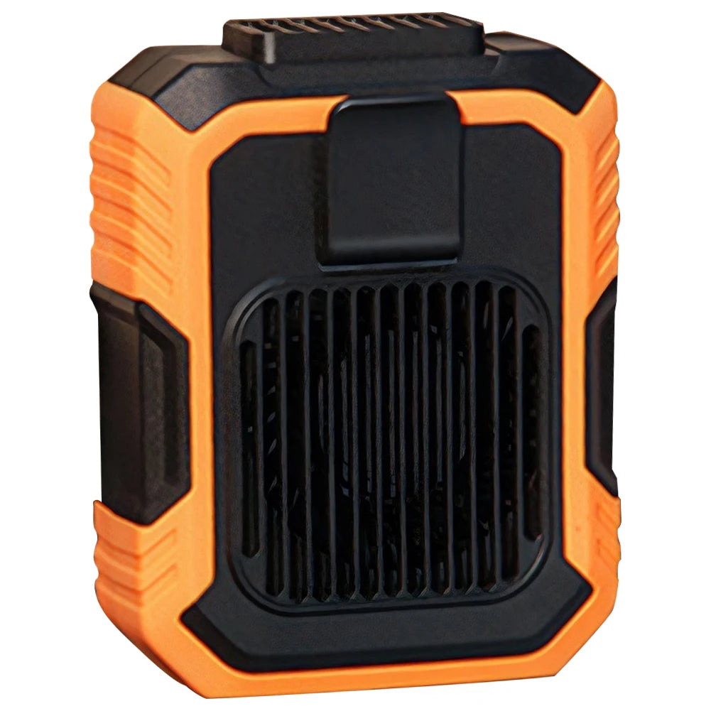 Portable Waist Fan 4000mAh Rechargeable Hanging Neck Fan Personal Wearable Belt Clip Fan with LED Flashlight for Outdoor Camping