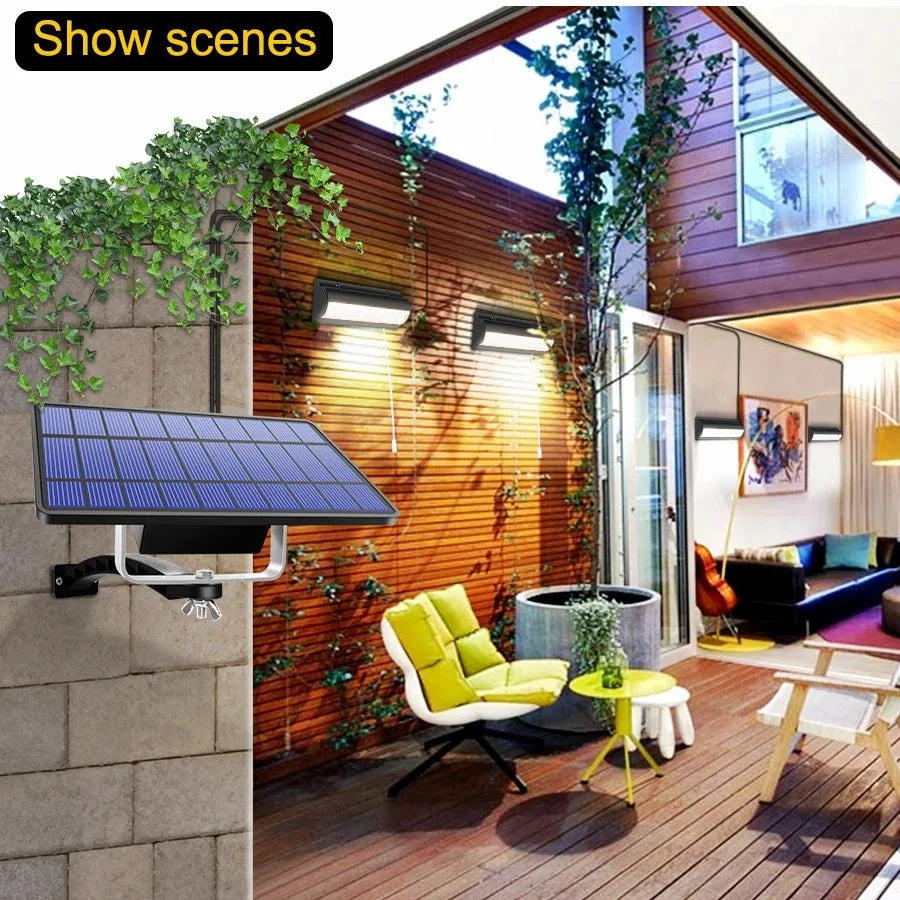 Solar Lights Indoor Outdoor Solar Shed Light With Pull Wire Switch Solar Pendant Light for Patio Porch Barn Farm House With Line