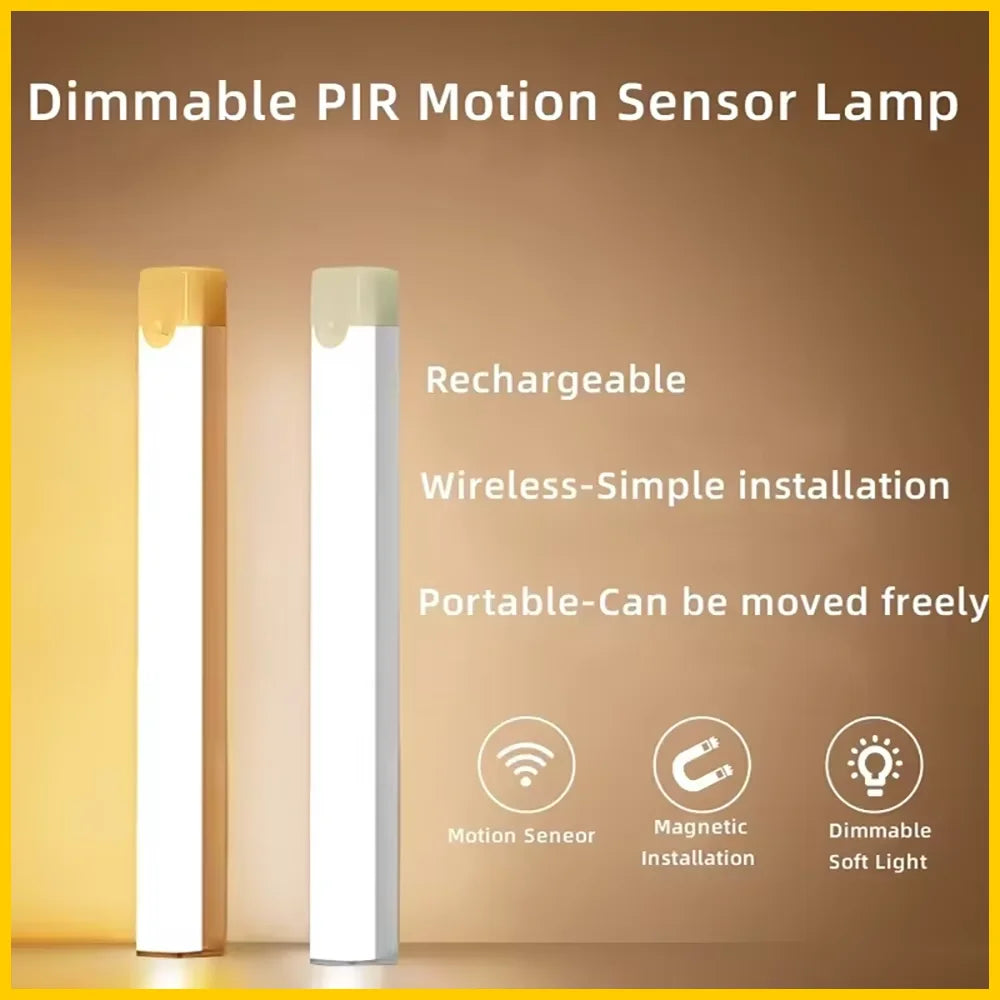 Wireless LED Cabinet Light Motion Sensor Light Closet Night Lamp For Kitchen Bedroom Detector Light Cabinet Staircase Backlight