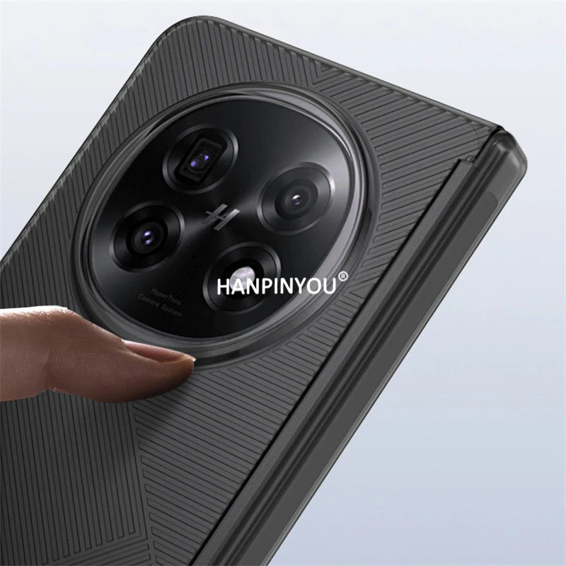 Lightweight Ultrathin Hard Phone Case For OPPO Find N5 Matte Geometric frosted stripe Cover Simple Stylish Anti-Fingerprints