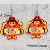 Thanksgiving Turkey Acrylic Earrings Fashion Glasses Turkey Asymmetric Drop Earrings for Women Thanksgiving  Jewelry Gifts