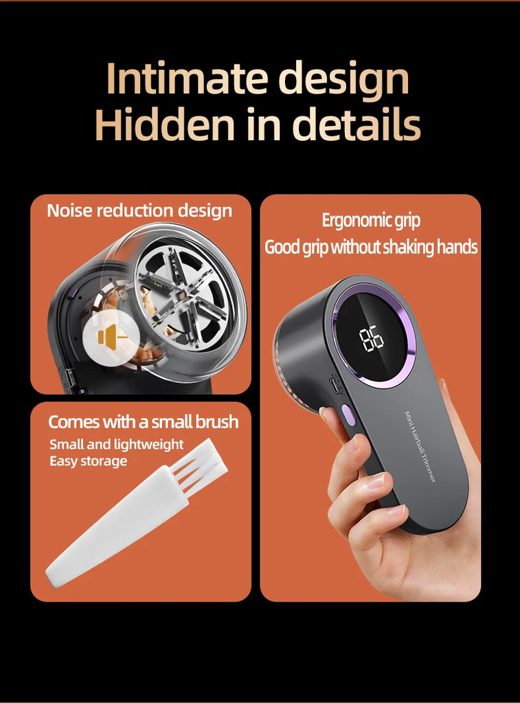 Lint Remover USB Charging Electric Pellet Machine Hair Ball Lint Trimmer Portable Electric Clothes Lint Machine High-speed Moto
