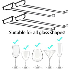 Laai beeld in Galery-kyker, Wine Glass Hanging Rack with Screws Wall Mount Wine Glass Holder Hanger Storage for Bar Kitchen
