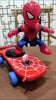 New The Avengers Spiderman Automatic Flip Rotation Skateboard Acousto-optic Car Electric Music Stunt Scooters Toy Christmas Gift